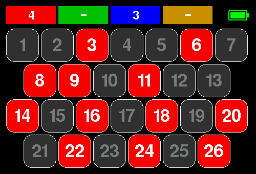 Anzeige Spielfeld 4