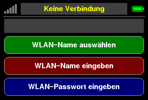 Anzeige WLAN